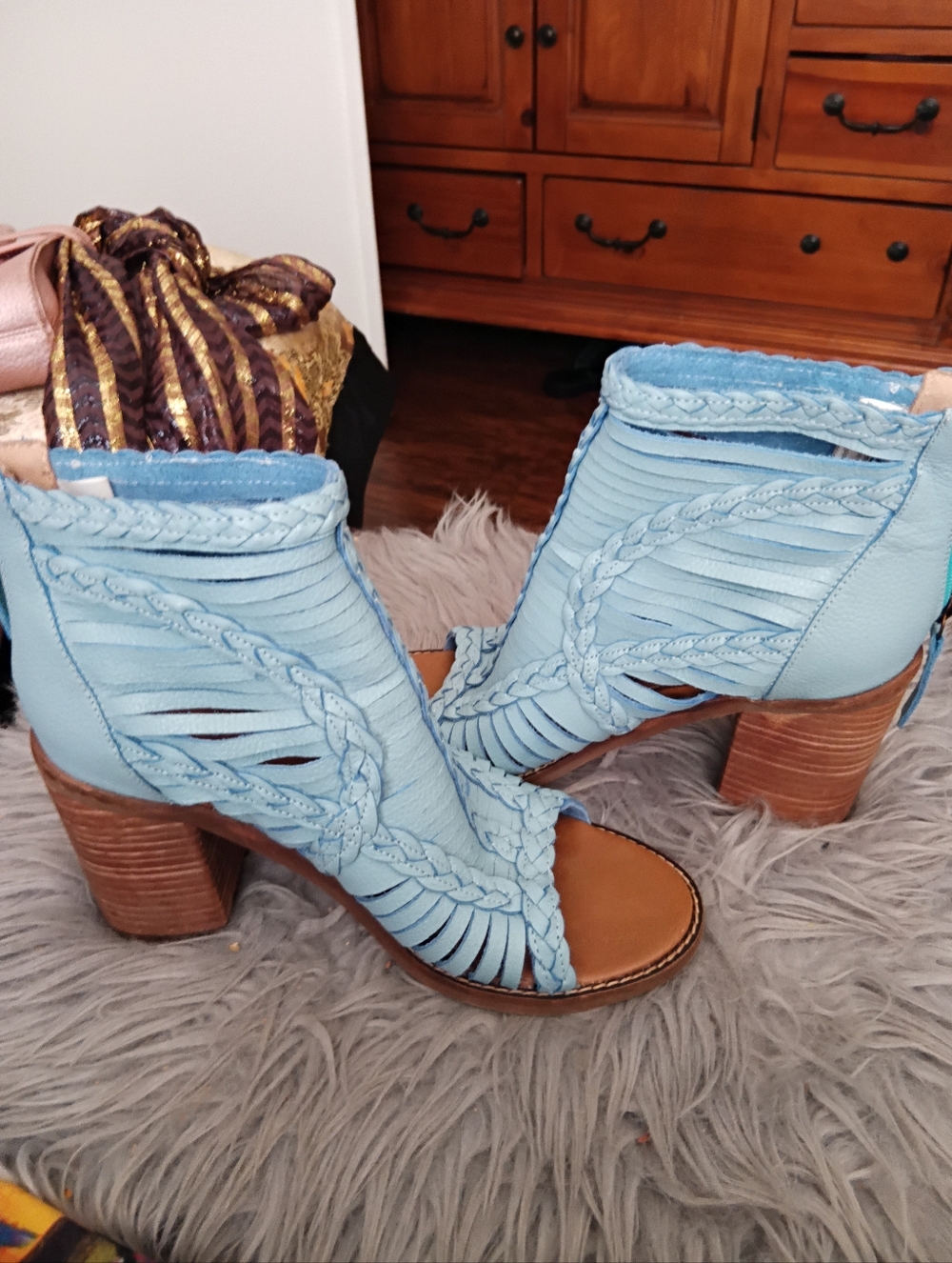 Dingo Jeezy Light Blue Braided Sandal